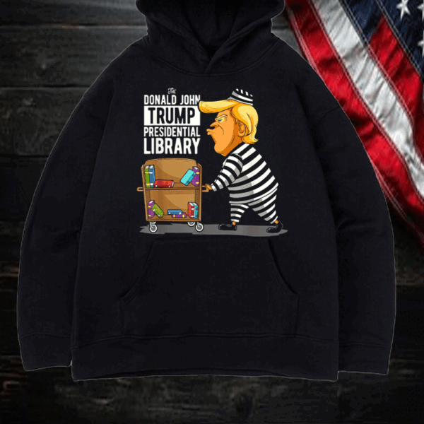 Prison Trump Presidential Library Funny Anti Trump T-Shirt